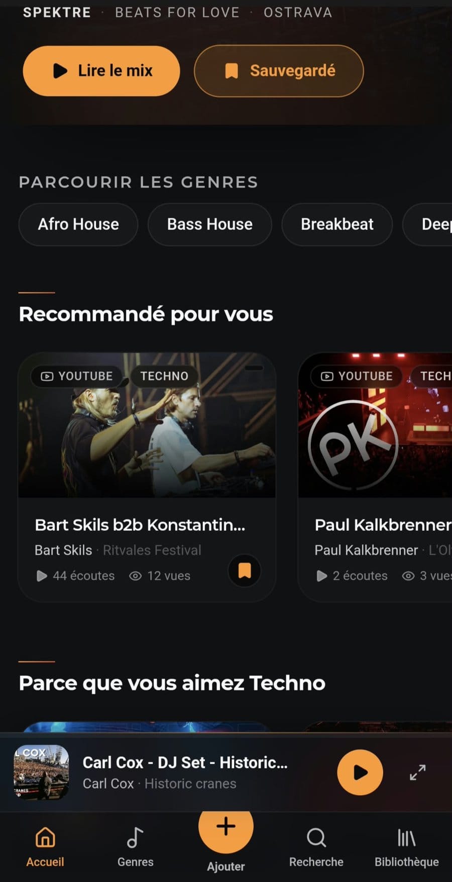 Les recommandations par genre