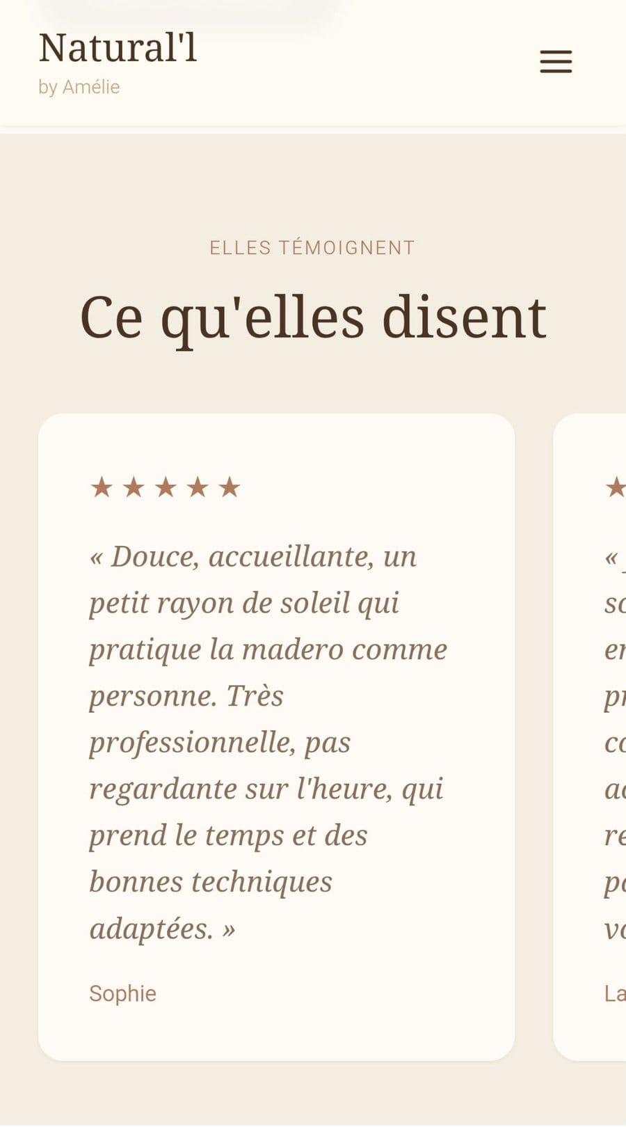 Les témoignages sur mobile