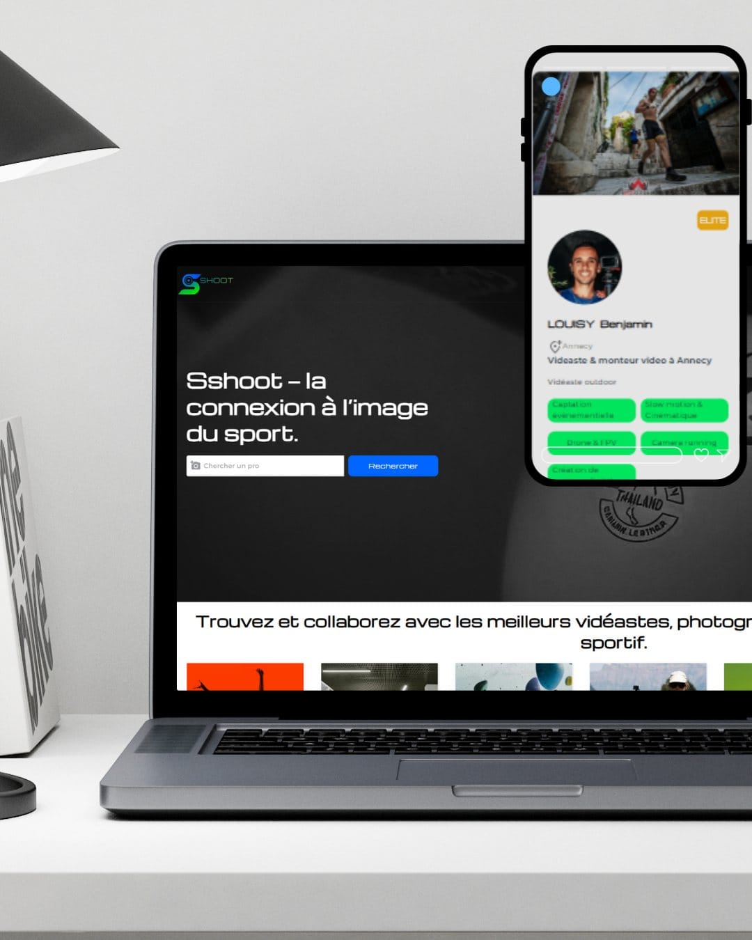 Sshoot sur ordinateur et sur mobile